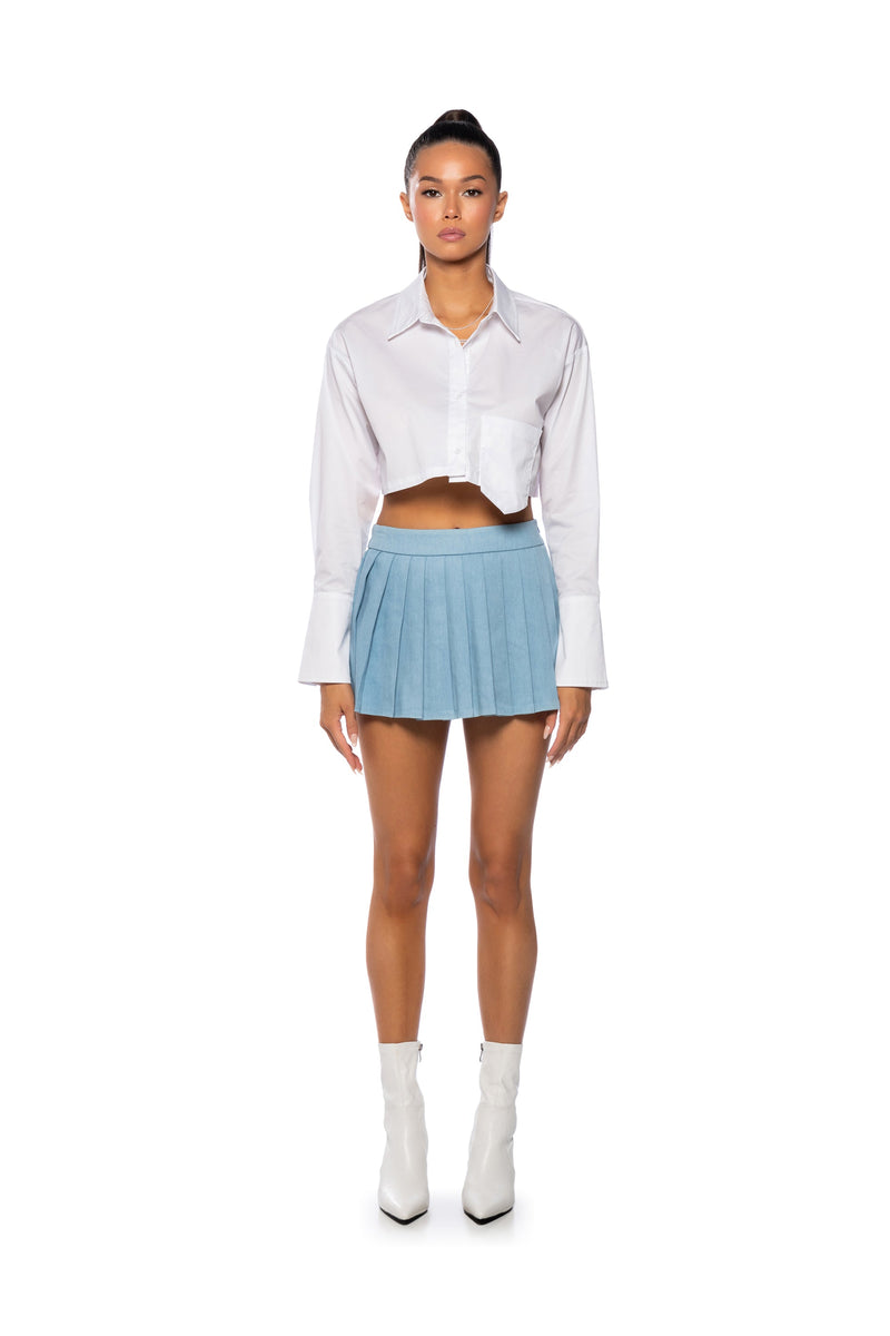 GINA PLEATED MINI SKIRT
