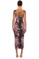 GINA PRINTED MIDI DRESS