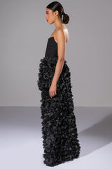 GIRL ON FIRE CASCADING HIGH LOW TUBE DRESS
