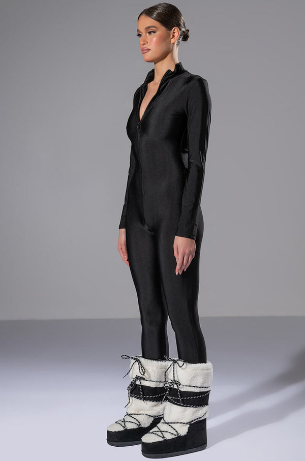 GIVE YOU A CHANCE ZIP UP CATSUIT
