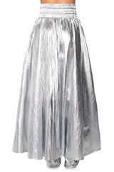 GIVE YOU THE WORLD HIGH WAIST METALLIC MAXI SKIRT
