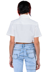 GIVING ATTITUDE PRINTED POPLIN BUTTON DOWN