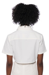 GIVING ATTITUDE PRINTED POPLIN BUTTON DOWN