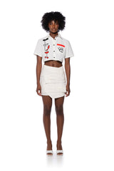 GIVING ATTITUDE PRINTED POPLIN BUTTON DOWN