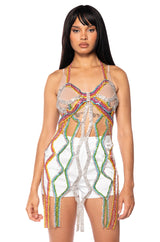 GIVING SWEETNESS RHINESTONE BRA TOP
