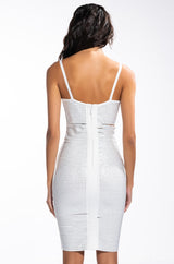 GLAM ME UP MIDI RHINESTONE BANDAGE DRESS