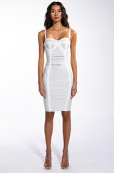 GLAM ME UP MIDI RHINESTONE BANDAGE DRESS