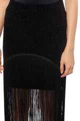 GLIMPSE OF ME FRINGE MINI SKIRT