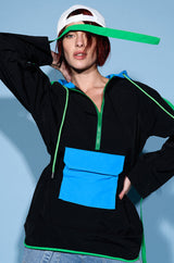 RUMER NYON HIGH LOW LONG SLEEVE MINI DRESS