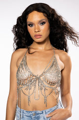 GODDESS RHINESTONE TOP