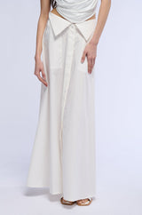 GONE GIRL FRONT BUTTON DOWN POPLIN MAXI SKIRT