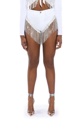 GONNA LOVE ME WATERFALL RHINESTONE DENIM SHORT