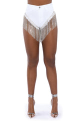 GONNA LOVE ME WATERFALL RHINESTONE DENIM SHORT