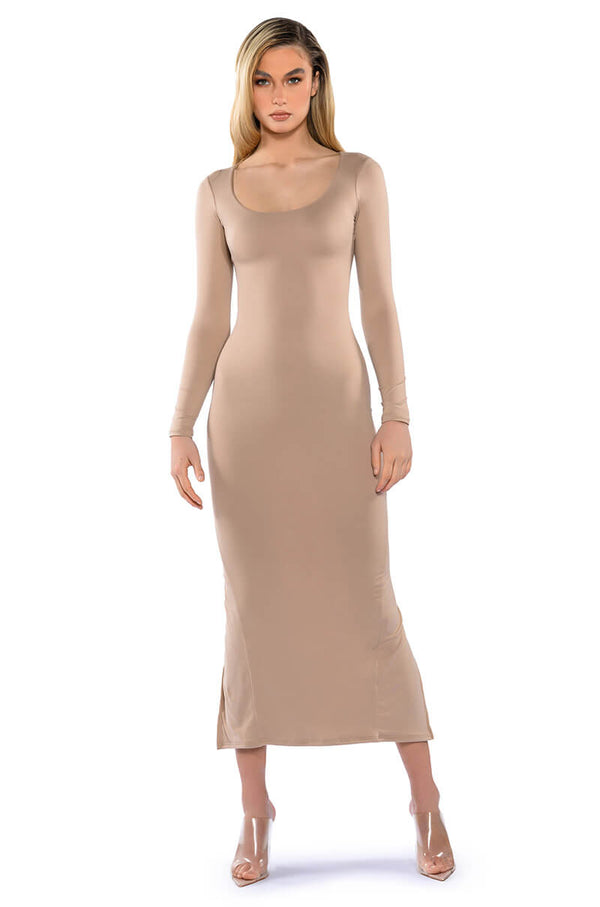 GOOD AS GOLD DOUBLE LAYER MAXI DRESS