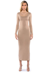 GOOD AS GOLD DOUBLE LAYER MAXI DRESS