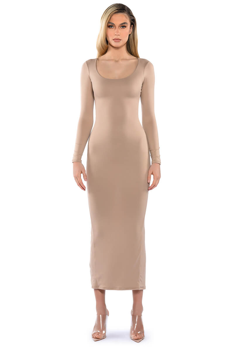 GOOD AS GOLD DOUBLE LAYER MAXI DRESS