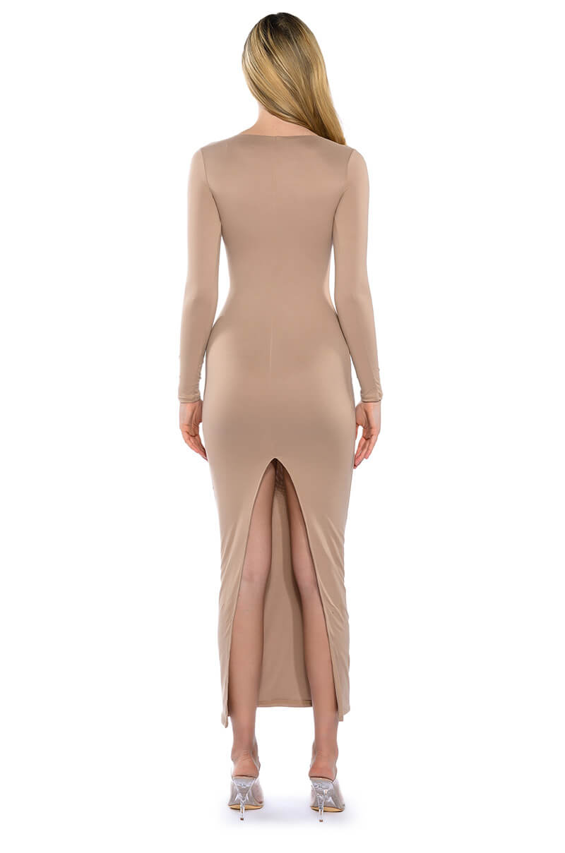 GOOD AS GOLD DOUBLE LAYER MAXI DRESS