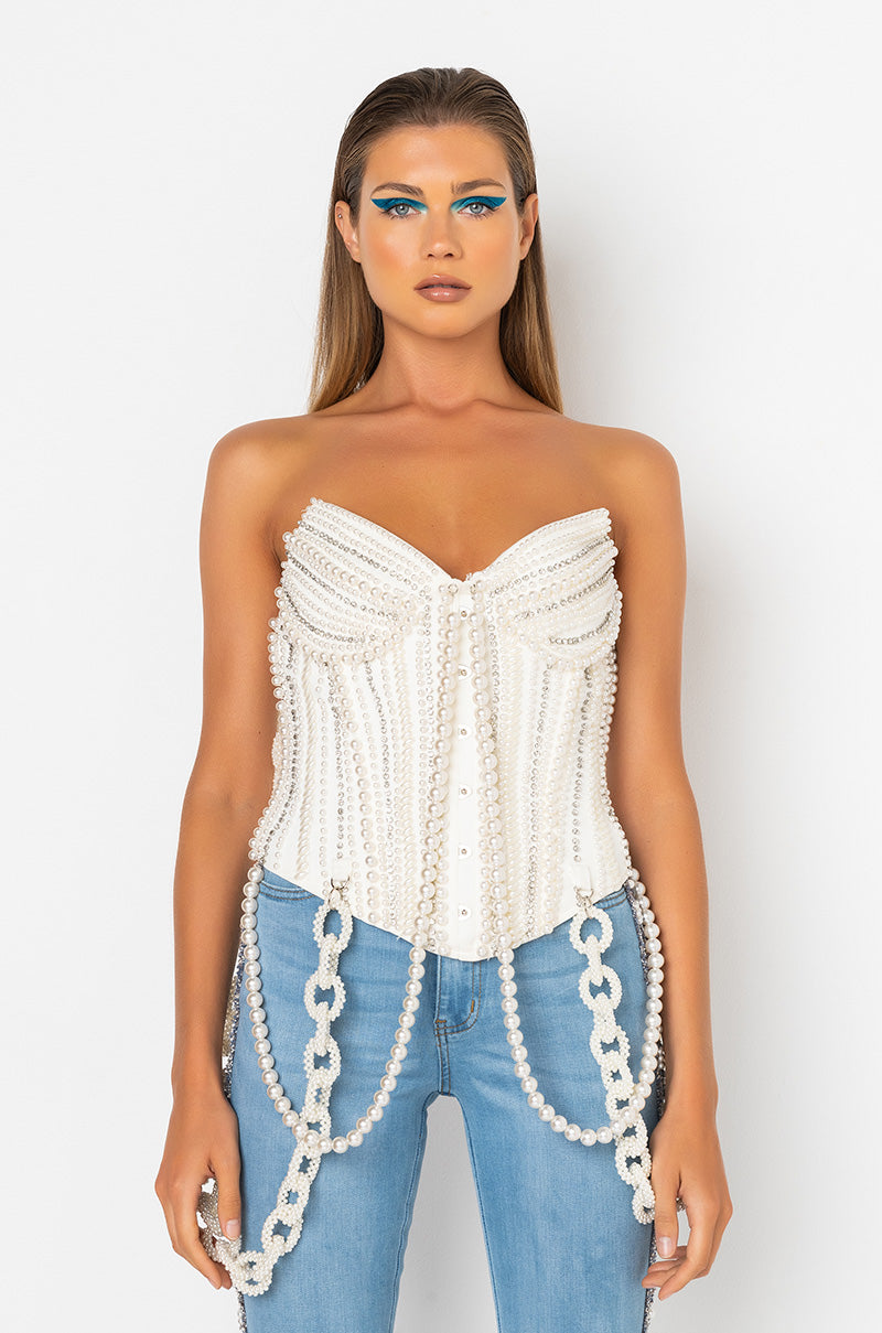 GOOD GIRL GONE BAD PEARL CORSET