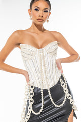 GOOD GIRL GONE BAD PEARL CORSET