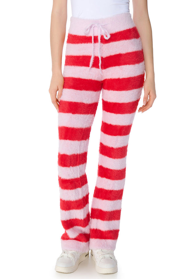 GOOD KARMA FUZZY WIDE LEG JOGGER