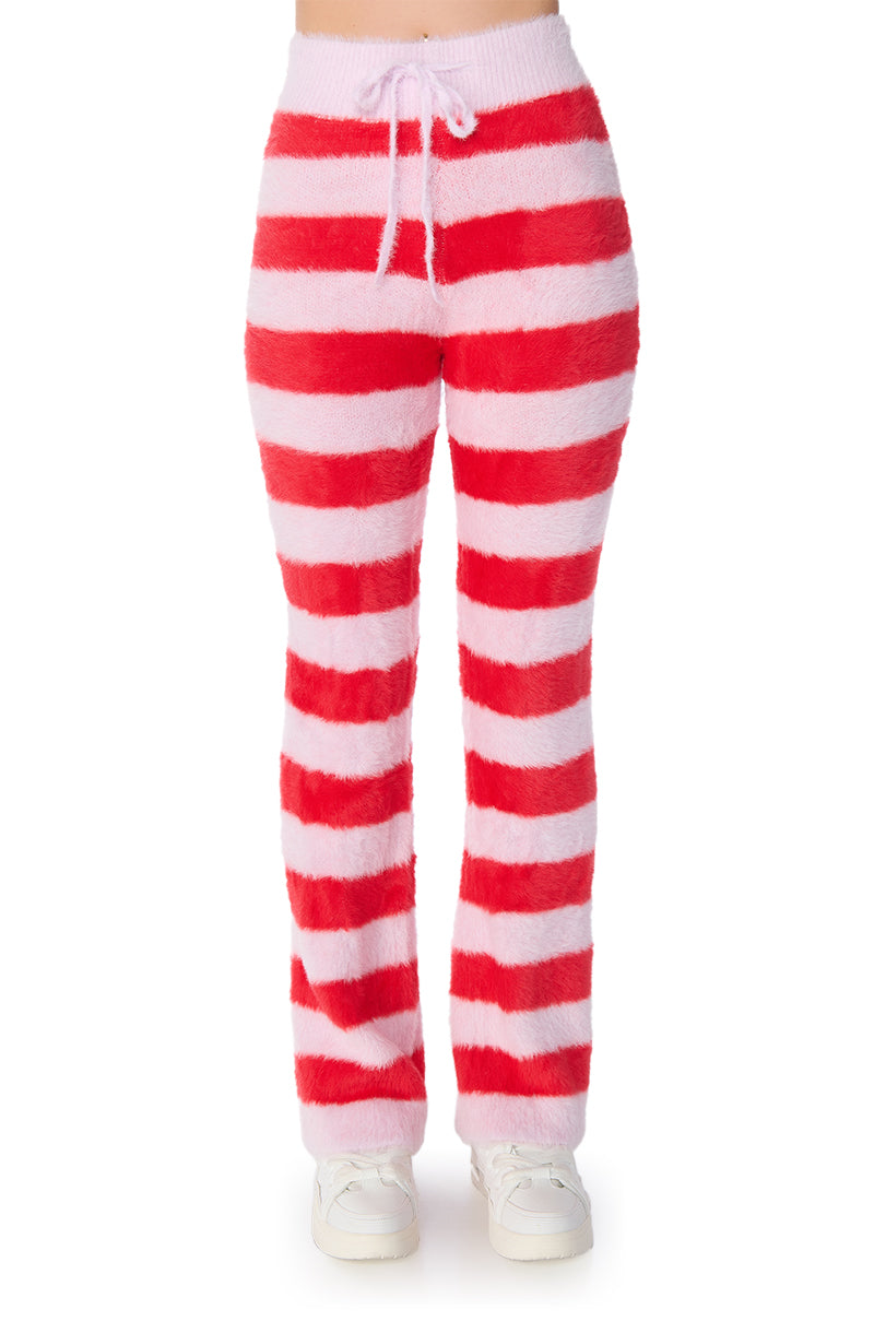GOOD KARMA FUZZY WIDE LEG JOGGER
