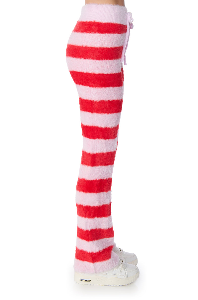 GOOD KARMA FUZZY WIDE LEG JOGGER