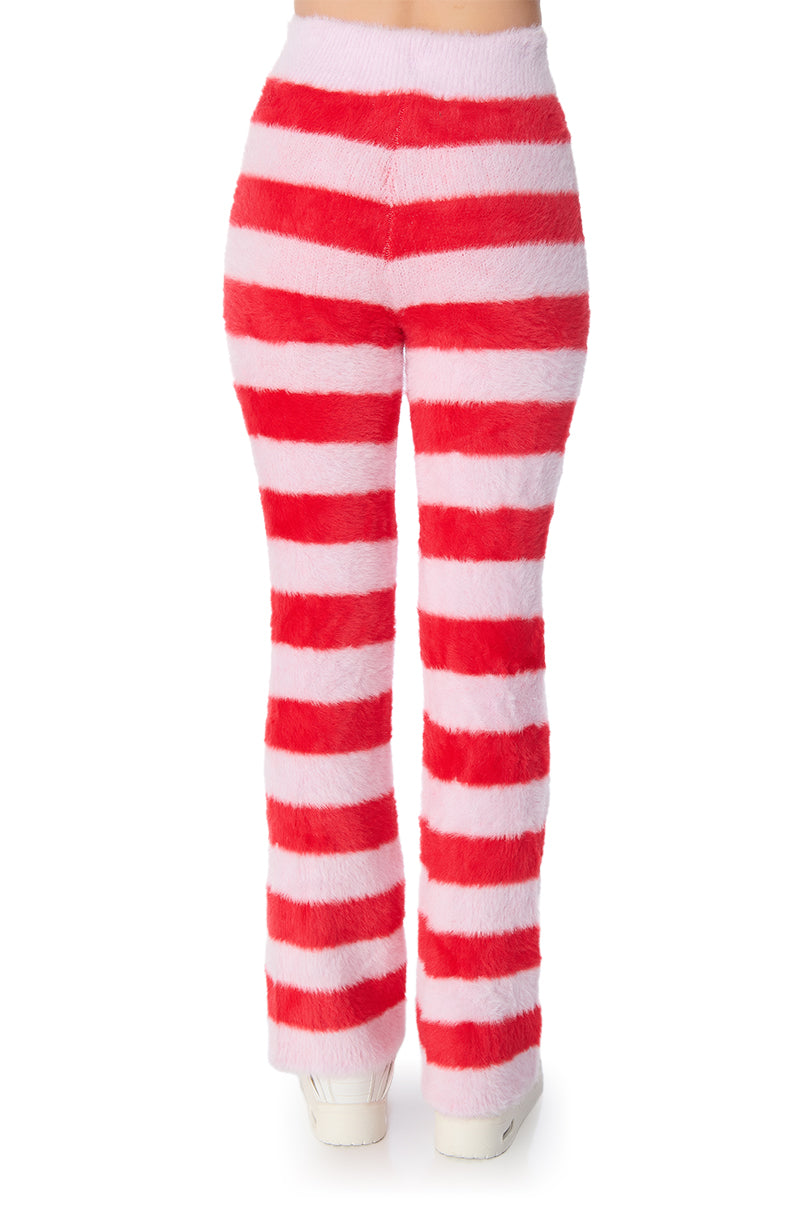 GOOD KARMA FUZZY WIDE LEG JOGGER