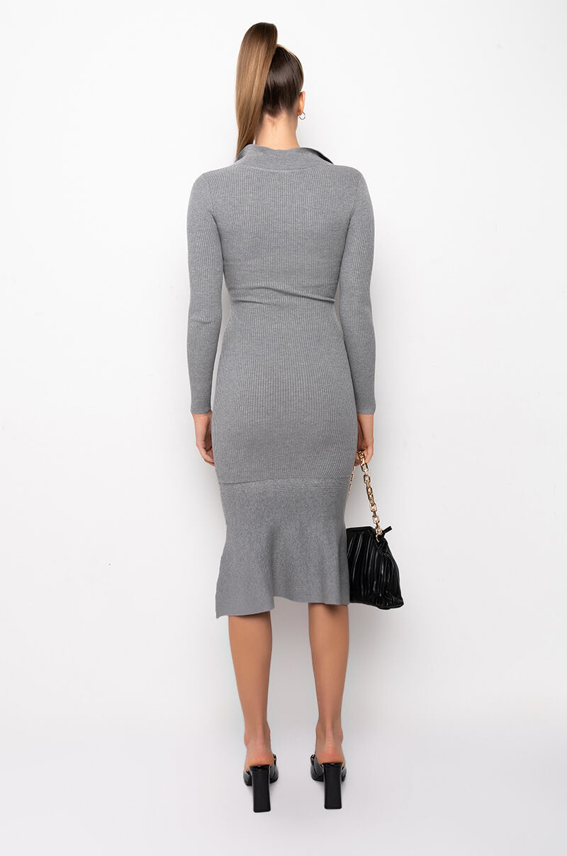 GOOD LOVE LONG SLEEVE MERMAID MIDI DRESS