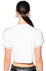 GRACELYN EMBELLISHED T SHIRT