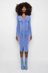 GRAM READY SLINKY MIDI DRESS