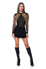 CAN'T BE TAMED CHAIN DETAIL SLEEVELESS BODYSUIT