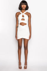 GREEK GODDESS WRAP TOP SLINKY DRESS
