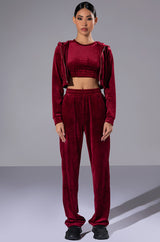 GRETCHEN ZIP UP CROPPED HOODIE