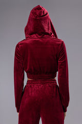 GRETCHEN ZIP UP CROPPED HOODIE