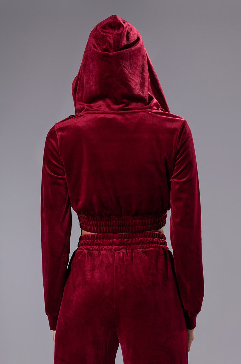 GRETCHEN ZIP UP CROPPED HOODIE