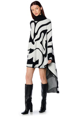 GROOVY BABY SWEATER HIGH LOW MINI DRESS