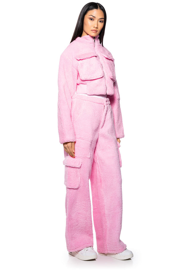 HANA COZY CARGO JACKET AND PANT SET