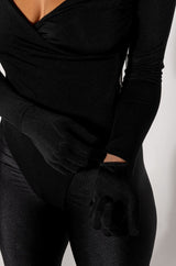 KIM V NECK GLOVED LONG SLEEVE BODYSUIT