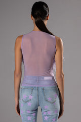 HAPPILY EVER AFTER SLEEVELESS FEATHER TOP