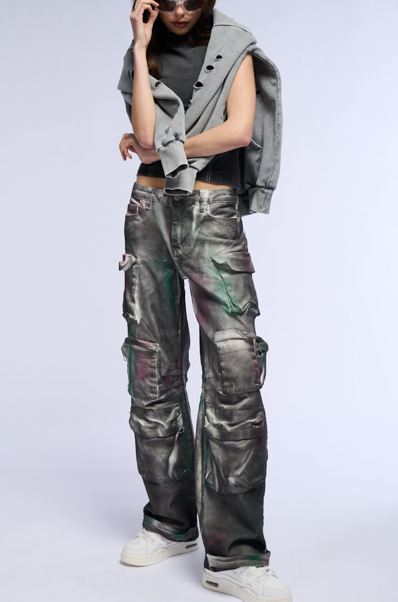 HARD IN THE PAINT DENIM CARGO PANT