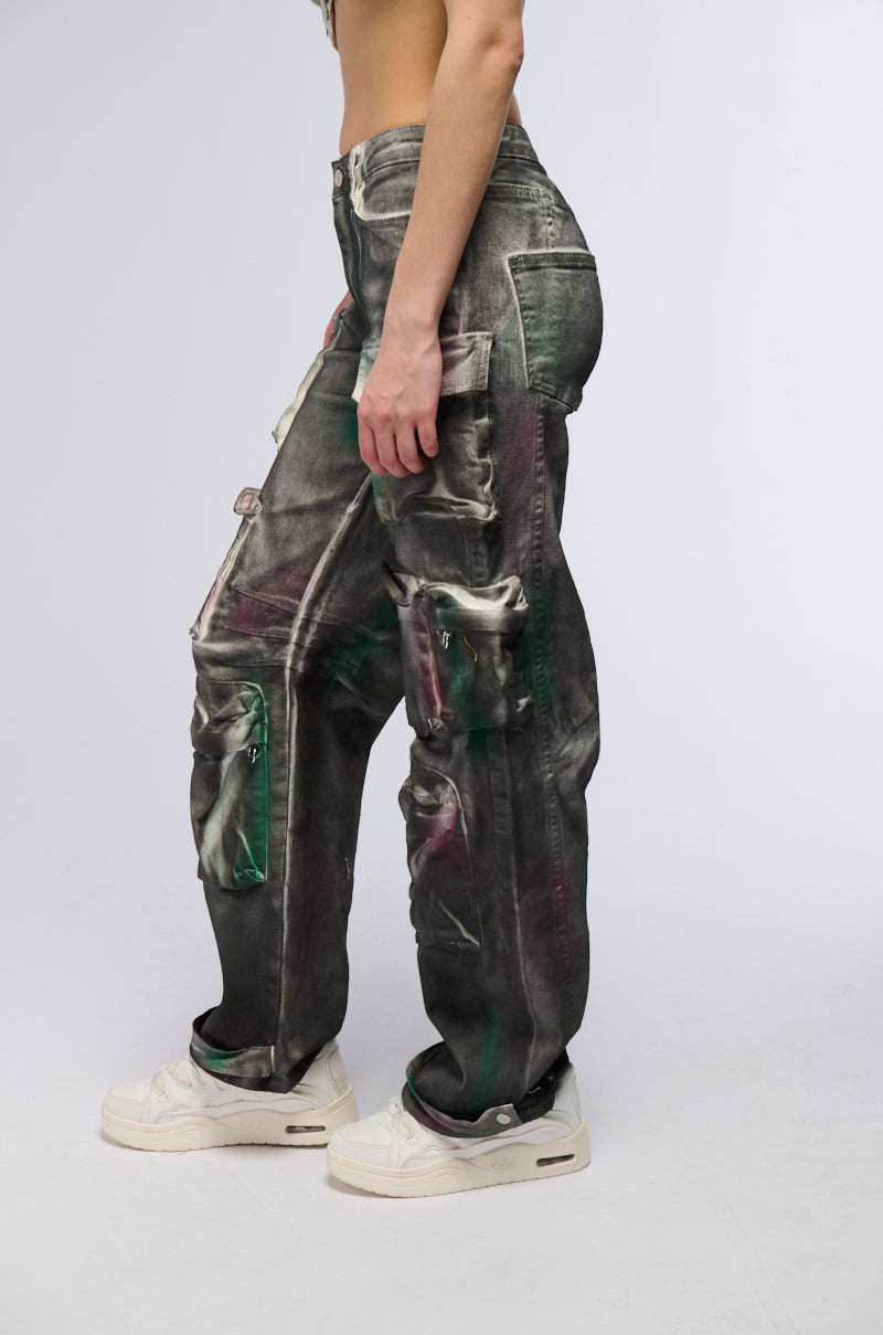 HARD IN THE PAINT DENIM CARGO PANT