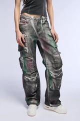 HARD IN THE PAINT DENIM CARGO PANT