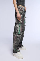 HARD IN THE PAINT DENIM CARGO PANT