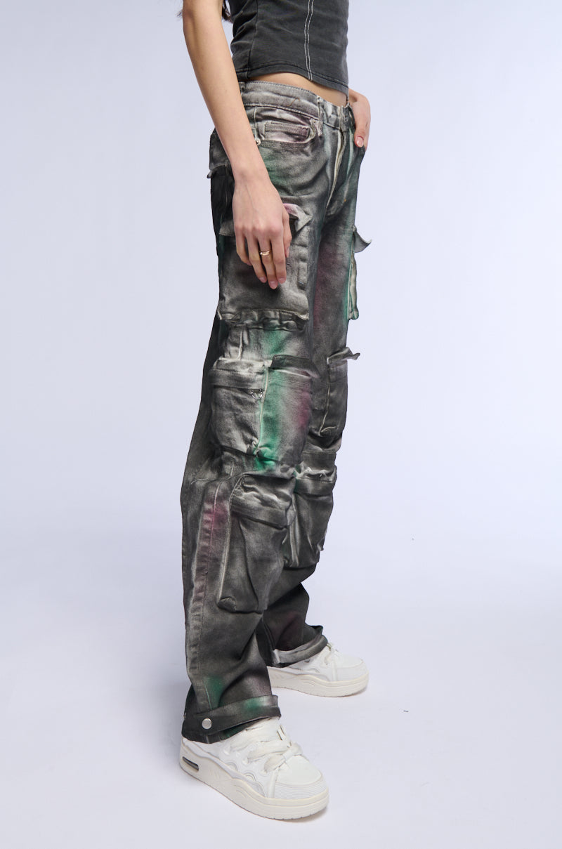 HARD IN THE PAINT DENIM CARGO PANT