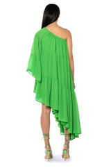 HARLOW ONE SHOULDER ASYMMETRICAL MAXI DRESS