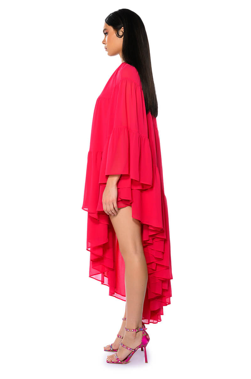 HARLOW ONE SHOULDER ASYMMETRICAL MAXI DRESS