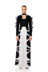 HARLOW RUFFLED SLEEVE BANDAGE TOP