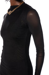 HARPER LONG SLEEVE MESH MINI DRESS