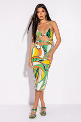 HEARD ABOUT HER MIDI DRESS