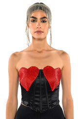 HEART ON FOR YOU CORSET TOP